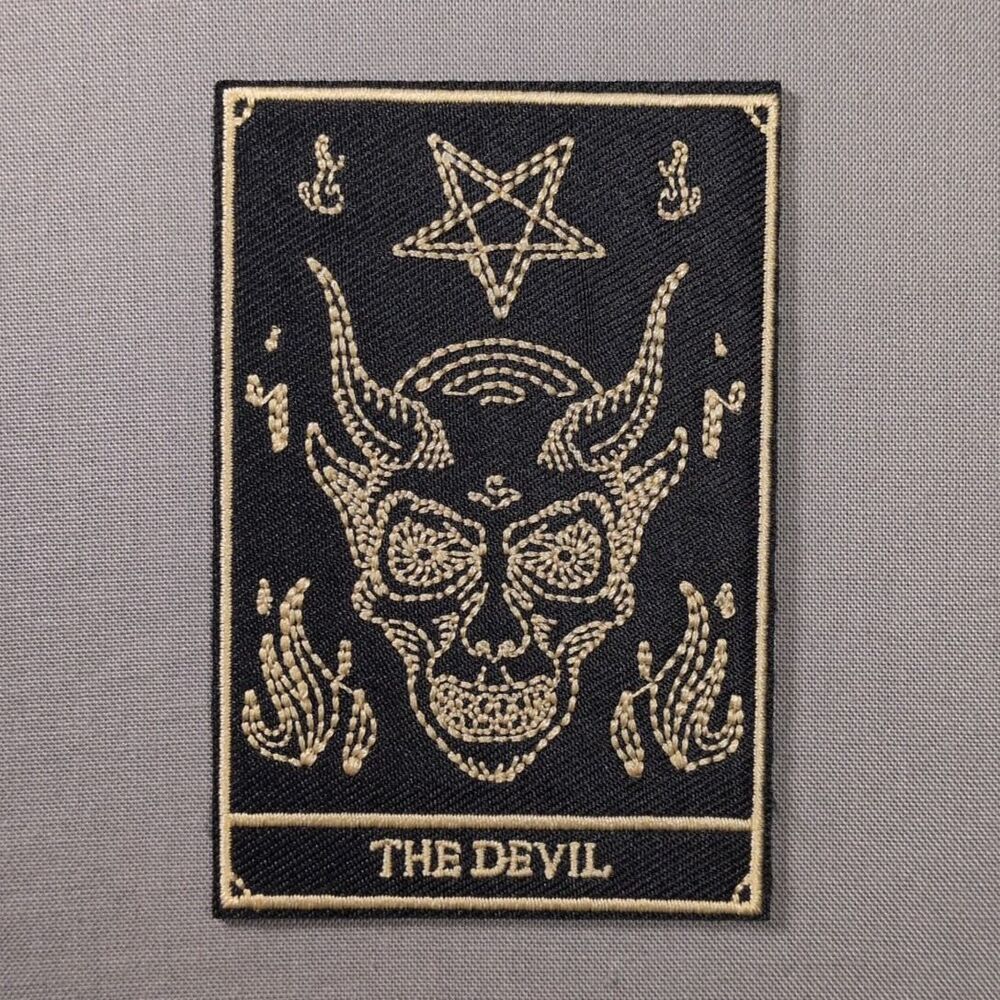 The Devil Tarot Card Iron On Patch | Occult Tarot Patch